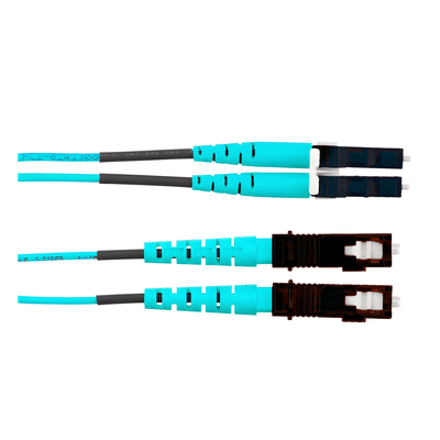 Jumper de Fibra Optica Multimodo 50/125 OM4, LC-SC Duplex, LSZH, Color Aqua, 6 Metros (19.69 Pies) - Imagen 3