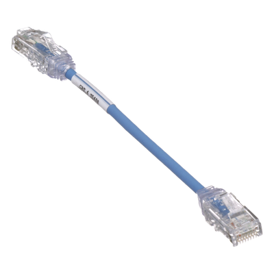 Cable de Parcheo TX6, UTP Cat6, Diámetro Reducido (28AWG), Color Azul, 15.2 cm (6 pulgadas) - Imagen 3