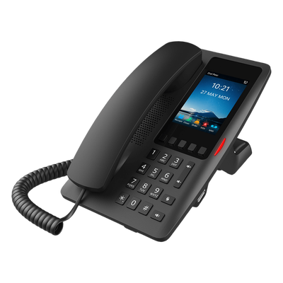 Teléfono IP Hotelero Wi-Fi 6 / Pantalla IPS 3.5" 320x480 / 2 Líneas SIP / 5 Teclas Programables / Puerto USB-A / PoE 802.3af / Audio HD / Diseño Negro - Imagen 4