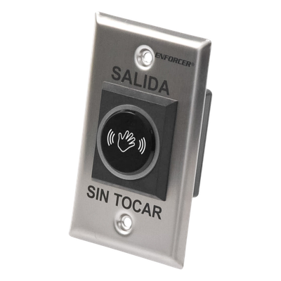 Botón de Salida sin Contacto / Sensor IR / Iluminado / Normalmente Abierto y Cerrado / Distancia Ajustable de Detección / Rele Ajustable de 0.5 a 30 Segundos / Uso Interior - Imagen 3