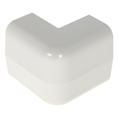 Esquinero exterior, para uso con canaleta LD5, material ABS, Color Blanco Mate - Imagen 3