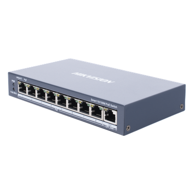 Switch PoE+ / Monitoreable / 8 Puertos 10/100 Mbps PoE+ / 1 Puerto 1000 Mbps de Uplink / Configuración Nube Hik-PartnerPro / Modo Extendido hasta 300 Metros / 110 W - Imagen 3