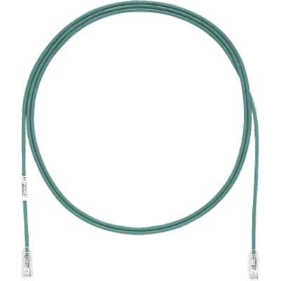 Cable de Parcheo TX6, UTP Cat6, Diámetro Reducido (28AWG), Color Verde, 15 ft.