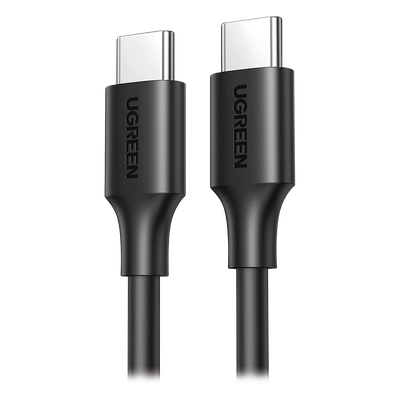 Cable USB-C a USB-C | 1 Metro | Carga Rápida de hasta 60W | Transferencia de datos de 480 Mbps | PD3.0 | QC 4.0/3.0/2.0 | FPC | AFC | Duradero y Flexible| Caja ABS | Cubierta de TPE | Color Negro.