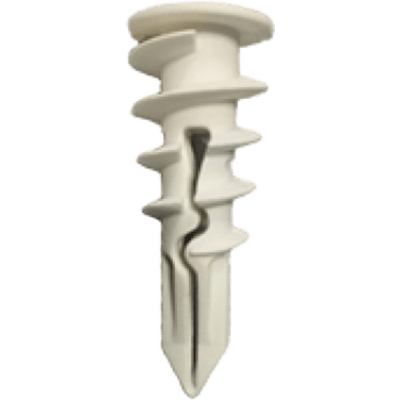 Taco Auto-Perforable Perforathor TPD 2.0 / Resistencia 35 kg en Panel Yeso 1/2" / Punta Expandible / Nylon con Fibra de Vidrio / Color Blanco / Bolsa con 40 Piezas / Certificado ISO 9001:2015