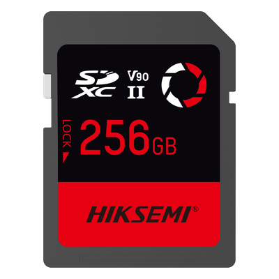 Memoria SD / 256 GB / 300 MB/s Lectura / 260 MB/s Escritura / V90 U3 / Para Video 8K Profesional / HIKSEMI CAPTURE E90