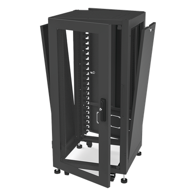 Gabinete Profesional para Telecomunicaciones de 19in, Instalación a Piso, 24UR, 600 mm Profundidad, Se envía el Gabinete Armado. - Imagen 4