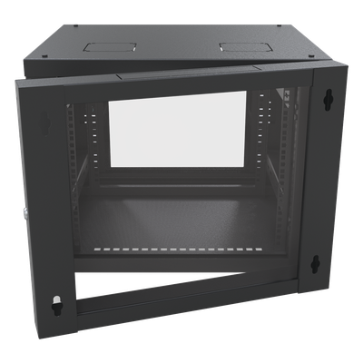 Gabinete Abatible de Pared (Con Marco Trasero) con Rack 19" de 12 Unidades. Ventana de Cristal Templado. - Imagen 5