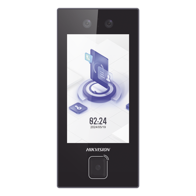 Terminal Facial MinMoe DS-K1T344MBWX-QRE1 / Lector QR Fisico Ultra Rapido / 3000 Rostros / Tarjetas MIFARE / Pantalla 4.5" / Hik-Connect Teams / IP65 / PoE WiFi / HIK-IA / SIP - Imagen 3
