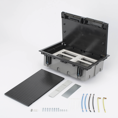 Caja Para Instalación en Piso Falso para Voz, Datos o Contactos Eléctricos / Capacidad para 6 Módulos / Espacio Embellecedor en la Tapa / Profundidad Ajustable de 90 a 120 mm (3.54 a 4.72 pulgadas) / Los Módulos se Adquieren Aparte / (SF610/14CY) - Imagen 5