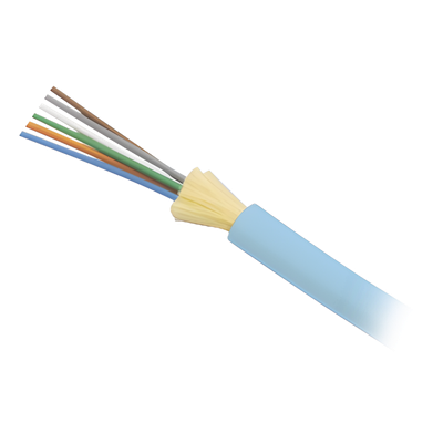Cable de Fibra Óptica de 6 Hilos, Interior, Tight Buffer, No Conductiva (Dieléctrica), Plenum, Multimodo OM3 50/125 Optimizada, 1 Metro (3.28 Pies)