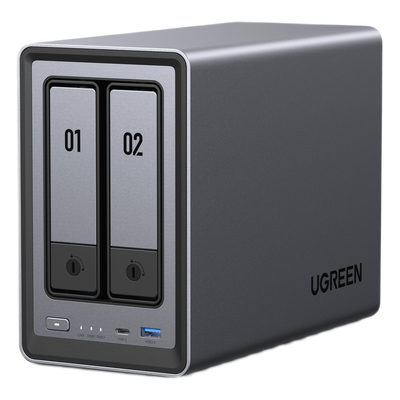 NASync DXP2800 | SO UGOS Pro | Intel N100 12th Gen Intel® 4 Core™ | 2 Bahías SATA hasta 48TB | 2-Bahias (M.2 NVMe) hasta 16TB | 8GB DDR5 (Exp. a 16GB) | Ethernet 2.5G | HDMI 4K | 2* USB2.0 | 1*USB 3.2Gen | 1* USB 3.2Gen2 | 1*USB-C 3.2Ge - Imagen 4