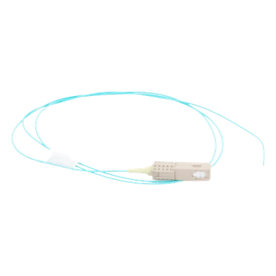 Pigtail de Fibra Óptica LC Simplex, Multimodo OM3 XGLO 50/125, OFNR, Color Aqua, 1 Metro (3.28 Pies) - Imagen 4