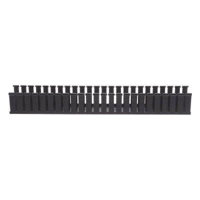 Canaleta Ranurada de PVC sin Tapa, Tipo G, 108 mm de Ancho, 104.1 mm de Alto y 1828.8 mm de Largo, Color Negro
