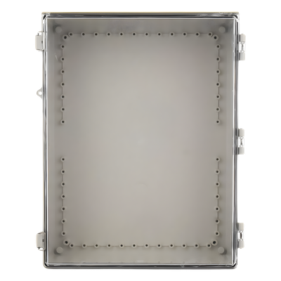 Gabinete Plástico ABS, Puerta Transparente, Uso en Intemperie (350 x 460 x 160 mm) Cierre por Broches Inoxidables y Permite Cerrado con Candado y Llave (Perno 5mm) No Incluido - Imagen 6