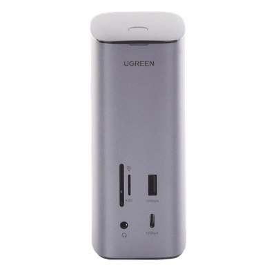 HUB USB-C (Docking Revodok Pro) 12 en 1 | 2 USB-A 3.0 | 1 USB-C PD Carga 100W | 1 USB-A 3.1 | 1 USB-C 3.1 | HDMI 4K | HDMI 8K Ultra HD | Display Port 4K | RJ45 (Gigabit) | Lector Tarjeta SD + Micro SD (TF) | Jack Audio 3.5mm. - Imagen 3