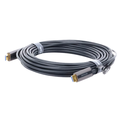 Cable HDMI de 15 Metros (49.21 Pies) por Fibra Óptica 4K@60Hz | Fibra de 4 Núcleos + Cobre EstaÑado de 7 Núcleos | Compatible con HDMI 2.0 | Alta Velocidad 18 Gbps | 3D | HDR | Carcasa de Zinc | Premium | 2 AÑos de GarantÍa - Imagen 4
