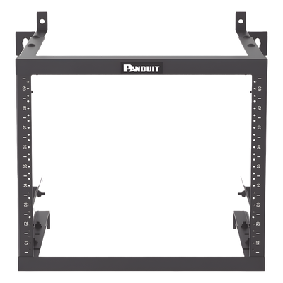 Rack PanZone® de Montaje en Pared, de 19in, Profundidad Ajustable, Rieles Numerados y Roscados #12-24, 9 UR, Color Negro - Imagen 3