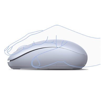 Mouse Inalámbrico 2.4G 800/1200/1600/2400 DPI | Función de 3 botones | Alcance 10m | Silencioso | Ergonómico | Anti-caída y Anti-interferencias | Batería Alcalina AA incluida | Color Dusty Blue. - Imagen 4