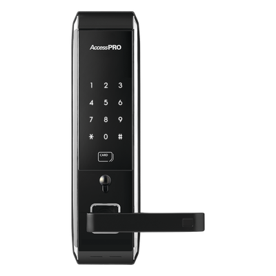 Cerradura inteligente para puertas con doble cerrojo/teclado Touch Screen, Apertura con tarjeta Mifare /Contraseña y Llave de emergencia - Imagen 3