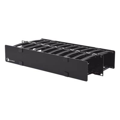 Organizador de Cable Horizontal RouteIT, Doble, Para Rack de 19in, 4in de profundidad, 2UR - Imagen 6