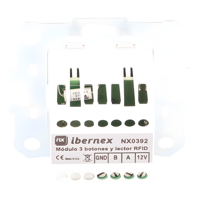 Modulo de 3 Botones iluminados con Lector RFID 125 KHz / Alarma / Cancelar y Código Azul / BUS RS485 / Compatible con NX0019/B, NX1021 y NX0015 - Imagen 9
