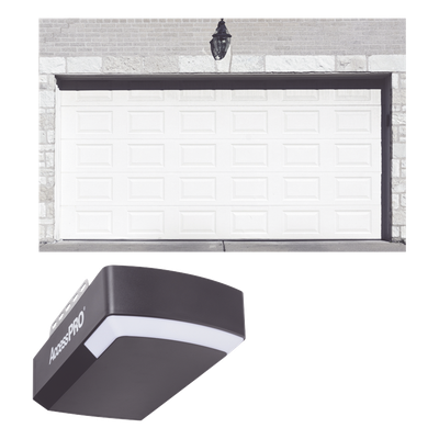 KIT COMPLETO Puerta D/ Garage 18x8 Pies / Cuadro Corto / Color blanco / Insulada / Incluye Motor FS1000APPRT / 1/2HP / Fuerte/Silencioso/Luz LED/Motor DC .