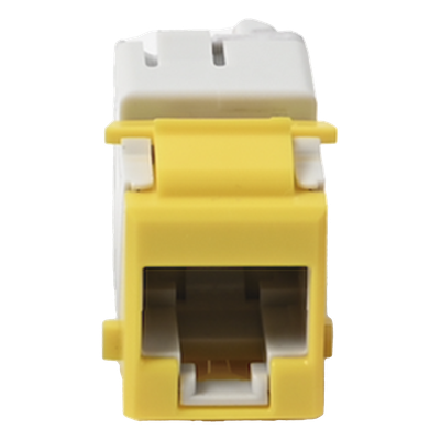 Jack UltraMAX Cat5e, UTP, Tipo Keystone, Color Amarillo, Punch Down