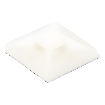 Montaje-Sujetador Adhesivo STRONGHOLD de 4 Vías de 1" x 1" x 1/4", Color Natural, Nylon 6.6 Retardante de Llamas V-2, Paquete de 100pz - Imagen 3