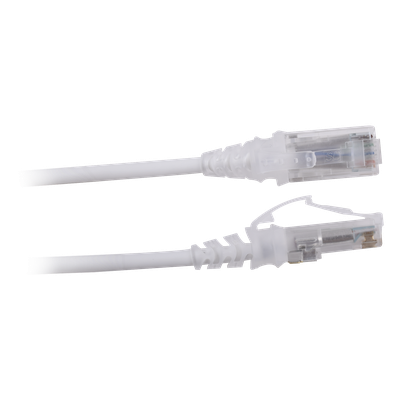Patch Cord MC6 Modular Cat6 UTP, CM/LS0H, 2.13 Metros (7 Pies), Color Blanco, Diámetro Reducido (28AWG) - Imagen 3