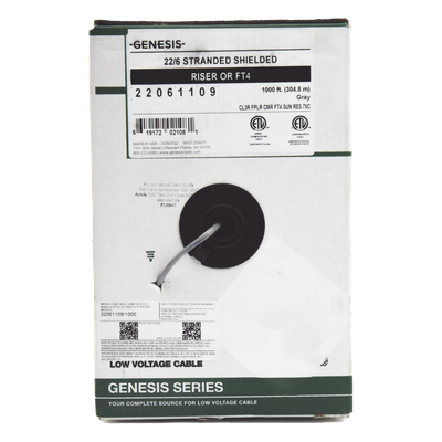 Bobina de 305 Metros (1000 Pies) de Cable / 6 x 22 AWG Blindado / Riser / Color Gris / Para Aplicaciones de Audio, Seguridad y Control - Imagen 5