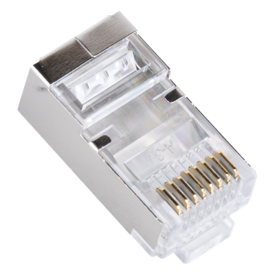 Bote con 100 Plugs Pass Through RJ45 Cat6 Blindado Chapado de Oro a 30 Micras para Durabilidad Extrema - Imagen 4