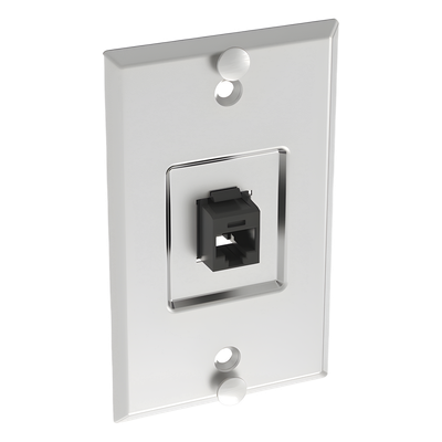 Placa de Pared Telefónica, Salida de 1 Puerto Keystone, Con Jack Cat5e Estilo TP, de Acero Inoxidable - Imagen 3