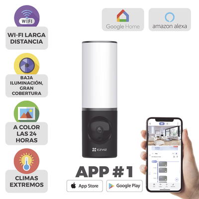 Cámara IP 4 Megapíxel / Wi-Fi / Lampara Integrada / Audio de dos vías / Imágen Nocturna a Color / Detección Humana / Audios Personalizables / Almacena en Memoria Interna / Uso Exterior con Protección - Imagen 5