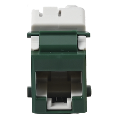 Jack Ultramax Cat6A, UTP, Tipo Keystone, Color Verde, Punch Down