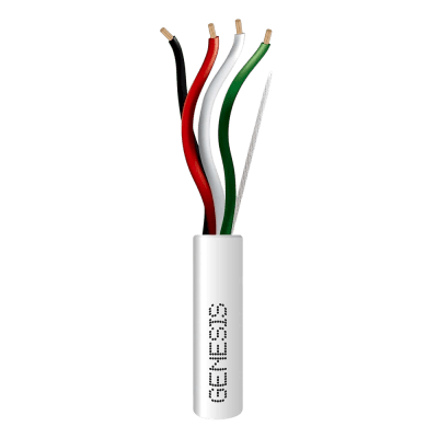 Bobina de 152 m (500 ft) / Cable para Bocina 4x16 AWG / Libre de Oxígeno / Riser / Blanco