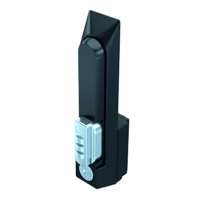 Chapa de Seguridad para Gabinete Con Combinación de 3 Dígitos / Control Llave Maestra / Acero Negro Texturizado / Dimensiones 7.50 x 1.38 x 2.50 in