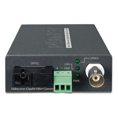 Kit Convertidor de Medios Video sobre Fibra / WDM-SC Monomodo / 20 km / AHD-TVI-CVI-CVBS / RS485 / 65,616 ft