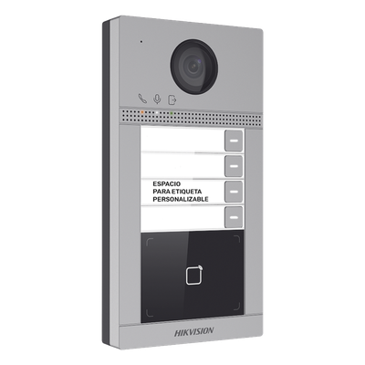 Videoportero IP 2 Megapixel / Llamada y Apertura Remota desde App Hik-Connect (Requiere monitor )/ PoE / Exterior IP65 + Antivandalico IK08 / 4 Departamento / Apertura con Tarjeta / Soporta 2 Puertas y hasta 6 Monitores - Imagen 4
