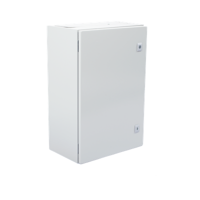 Gabinete de Acero IP66 Uso en Intemperie (400 x 600 x 250 mm) con Placa Trasera Interior Metálica y Compuerta Inferior Atornillable (Incluye Chapa y Llave T). - Imagen 4