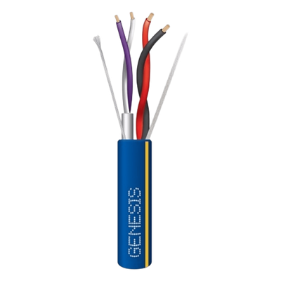 Bobina de 305 m (1000 ft) / Cable para Control de Iluminación 2x18 + 2x22 AWG / Par 22 Blindado / Azul