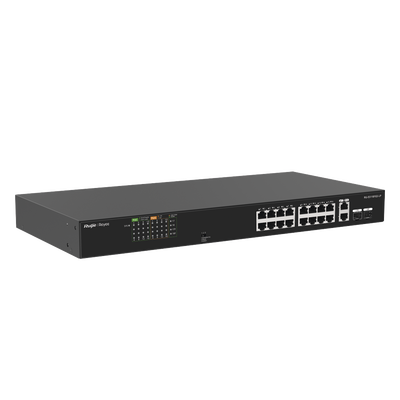 Switch PoE+ no Administrable, Hasta 120 Watts, Ideal para CCTV, 16 Puertos PoE +10/100, 2 Uplinks Gigabit y 2 SFP COMBO - Imagen 3