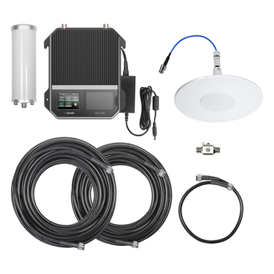 Kit Amplificador Office 200 para 2G, 3G y 4G / Mejora llamadas convencionales y VoLTE / Amplifica señal de TELCEL, AT&T y MOVISTAR / Cubre hasta 400 m² con una antena y hasta 1600 m² con 4 antenas. - Imagen 3