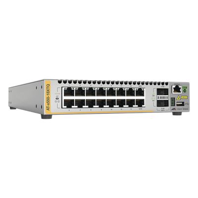 Switch Stackeable Capa 3 / 16 Puertos 10G BaseT / 2 Puertos 40G QSFP / 357.1 Mpps / VCStack / EPSRing