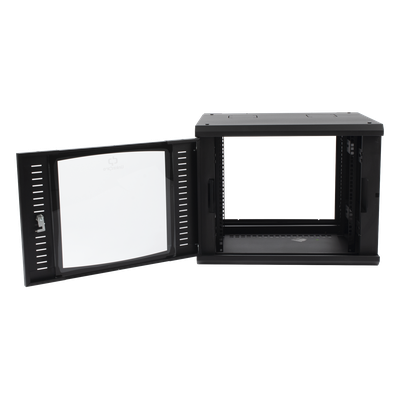 Gabinete Abatible de Pared (Con Marco Trasero) con Rack 19" de 9 Unidades. Ventana de Cristal Templado. - Imagen 4