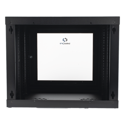 Gabinete de Pared con Puerta de Cristal Templado, 455 mm de Profundidad, 9U Rack de 19'', Acero Reforzado - Imagen 3
