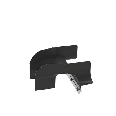 Bajada/Salida de Cables Para Charola Wire Basket, de 4 in, Con Control de Radio de Curvatura, Color Negro - Imagen 3