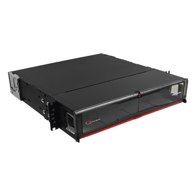 Distribuidor de Fibra Óptica de Alta Densidad LigthVerse *Pro* Para Rack de 19 Pulgadas (48.26 cm), Acepta 8 Placas Plug and Play, Hasta 192 Fibras, 2 UR