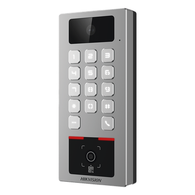 Teclado con Lector Físico de QRs para Exterior Antivandálico IP65 & IK09 con función de Videoportero Multiapartamento / Tarjeta, Código QR, PIN o App HikConnect / Cámara 2 MP compatible con NVRs / Soporta b - Imagen 4