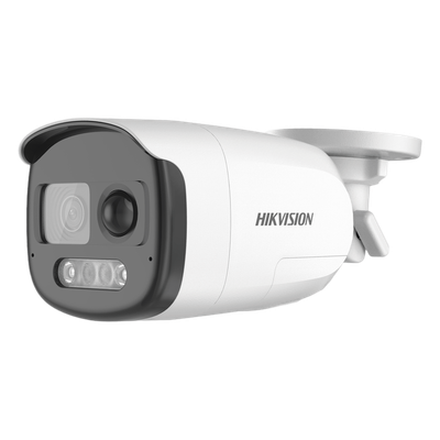 [ColorVu] Bala TURBOHD 2 Megapixel (1080p) / Imagen a Color 24/7 / Lente 2.8 mm / Luz Blanca 40 mts / Exterior IP67 / WDR 130 dB / Sensor PIR / Sirena Integrada / Salida de Audio Estrobo ROJO - AZUL / Micrófono Integrado